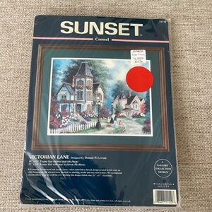 Sunset Victorian Lane Crewel Kit